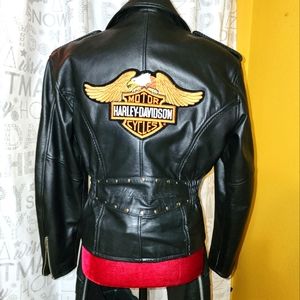 Harley Davidson riding jacket and chaps, medium